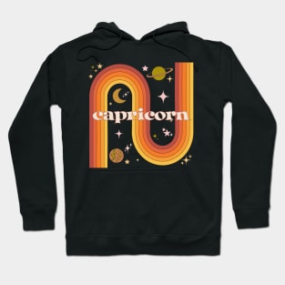 Capricorn Warm Rainbow - 70s Capricorn Zodiac Hoodie